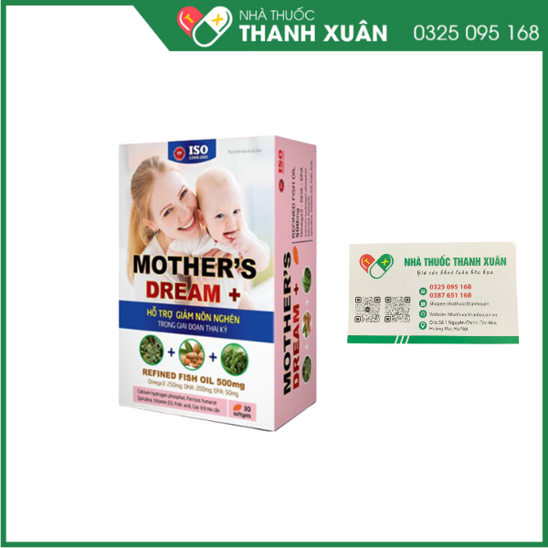 Mother's Dream+ Bổ sung vitamin hỗ trợ giảm mệt mỏi, buồn nôn trong giai đoạn thai kỳ